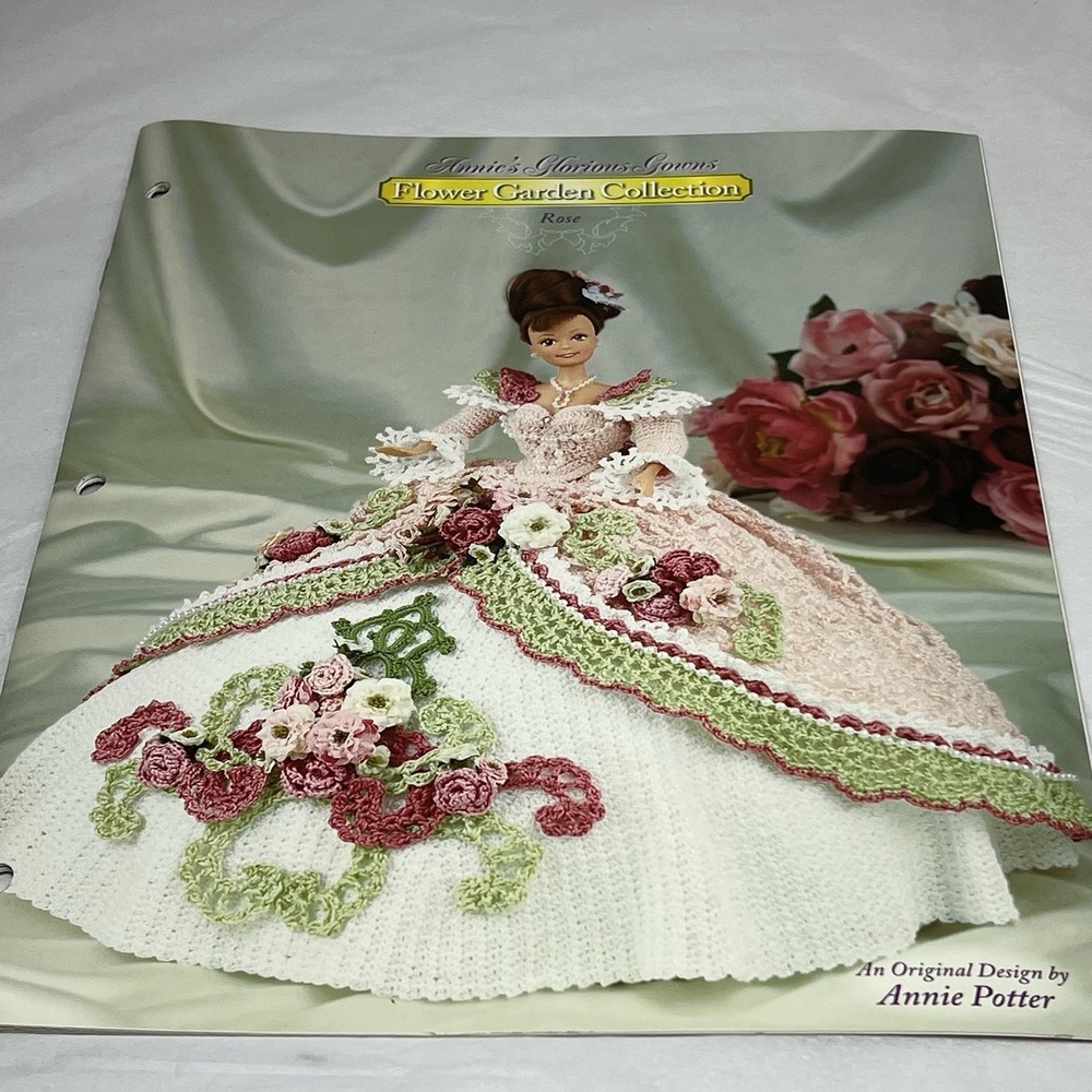Annie's Glorious Gowns FLOWER GARDEN COLLECTION Crochet Pattern Rose